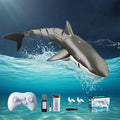 Remote Control Shark Pool Toy with 2.4GHz RC Submarine Boat Robo-Style Fish Tail Fish Pool Toy for Boys Girls Ages 6-12 Water Spray Function -Fun Robo Fish Toys for Kids Outdoor Water Play (Black)