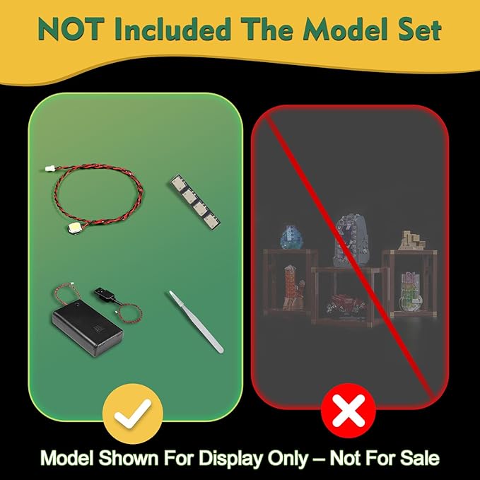 Light kit Compatible with Lego 21362 Mineral Collection - No Model Only Light LED Lighting Accessories Compatible with Lego 21362