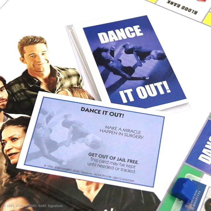 Monopoly: Grey's Anatomy Board Game | Featuring Ferry Boat Clipboard Scrub Top and More | Buy Sell Trade Iconic Doctors from Miranda Bailey to Meredith Grey | Officially Licensed Collectible