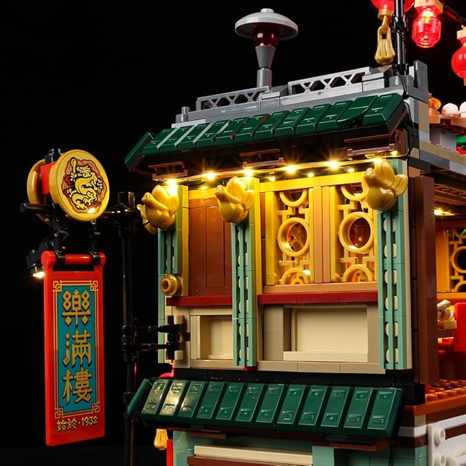 Kyglaring Led Light Set for Lego Family Reunion Celebration Building Blocks The Family Reunion Lighting Kit Compatible with Lego Chinese New Year 80113 - No Model (Classic Version)