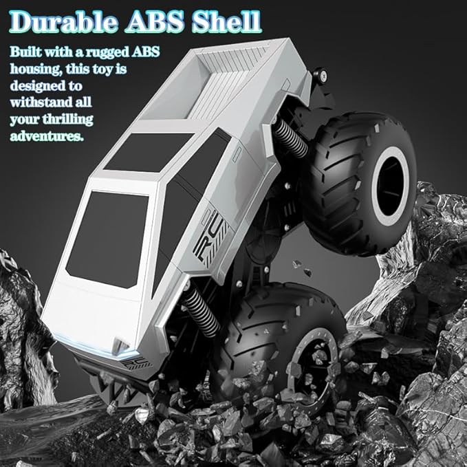 Waterproof Remote Control Car 1:16 RC Monster Truck Toys 900mAh 40+ Min Play 2.4GHz 4WD Off-Road Vehicle Amphibious Remote Control Car for 6+ Year Old Boys Girls Kids Gifts Presents