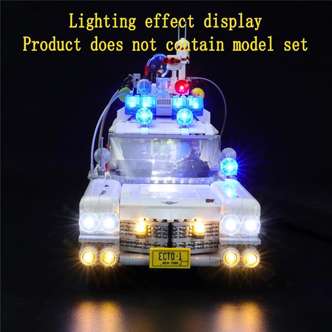 LED Light Kit Compatible with Lego 10274 Ghostbusters ECTO-1 (Ver.2020) - Lighting Set for Creator Building Model (Model Set Not Included)
