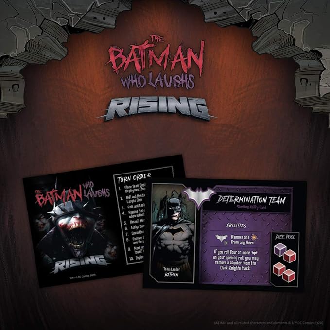The Batman Who Laughs Rising | Cooperative Board Game | Featuring DC Comics Heroes and Villains - Wonder Woman Green Lantern Hawkgirl Batman Harley Quinn The Flash Cyborg | Licensed Batman Game