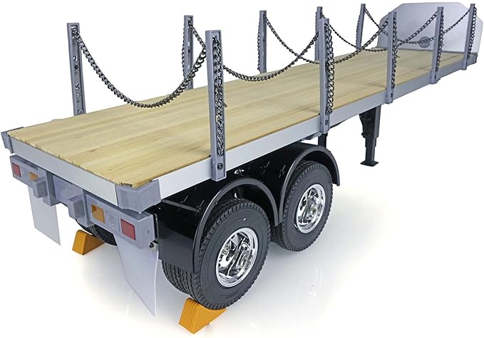 US in Stock Toucan RC Hobby 1/14 2 Axles RC Tractor Flatbed Trailer DIY Model Remote Control Semi Truck
