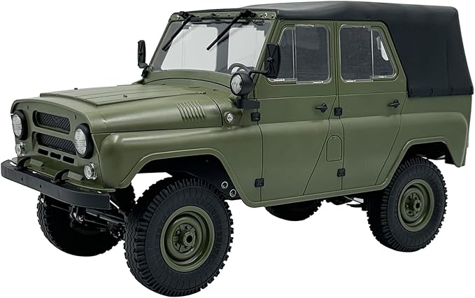 ARRIS 1/12 RC Crawler WPL C94 UAZ-469 Scale RC Rock Crawler 4x4 2.4GHz RTF Off-Road Truck 4WD Military RC Truck with Proportional Steering Hobby Grade Gift for Adults