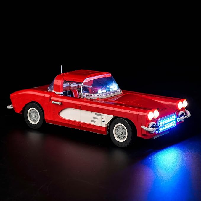 Upgraded Led Light Kit for Lego Icons Corvette Building Set Compatible with Lego 10321 (Model Not Included)