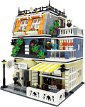 ENJBRICK Garden Hotel Assembly Square Building kitModular House Building Blocks Model Set for Teens and Adults.Collectible Display Toy Building Set 1284 PCS