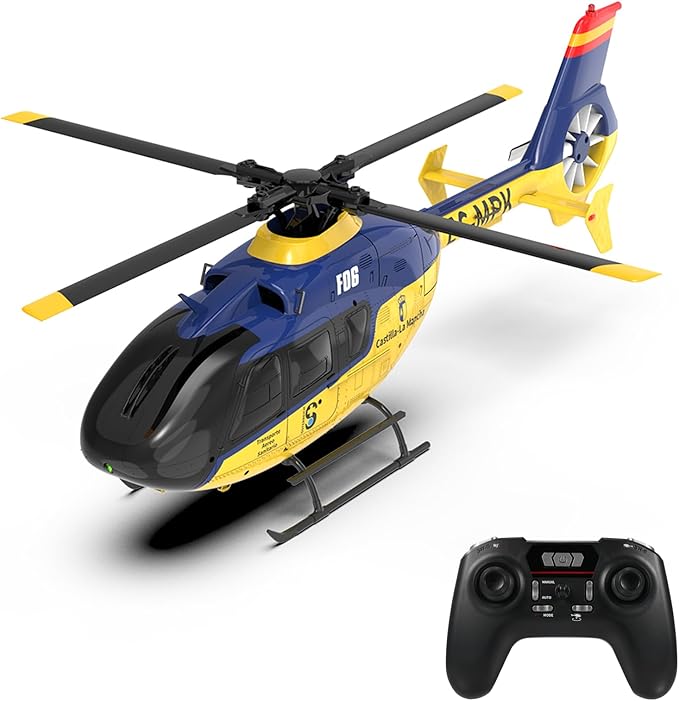 F06 Remote Control Helicopter 6-Axis Gyro RC Helicopter with Brushless Motors Altitude Hold Optical Flow Positioning Function and LED Lights 2.4GHz Mini Aircraft Toy for Teens Adults