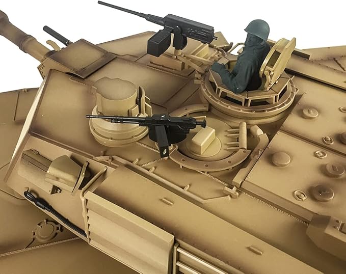 Heng Long US in Stock RC Tank 1/16 7.0 Abrams RTR RC Tank 3918 360° Turret Barrel Recoil Metal Track Smoking Unit Battle Tank Military Transport Vehicles BB Shooting Airsoft Tank That Shoot