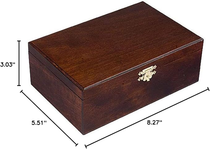 Wooden Storage Box/Case For Standard Size Chess Pieces - Chessmen Not Included