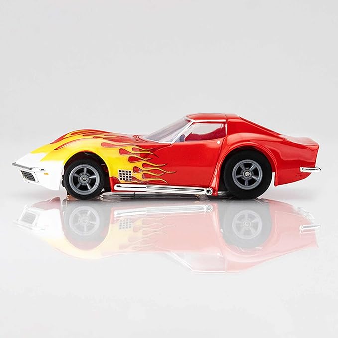 AFX 1970 Corvette Red/Yellow Wildfire HO Scale Slot Car
