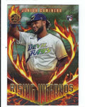 JUNIOR CAMINERO 2024 Bowman Chrome Rising Infernos #RI-6 Baseball Rookie Card RC Tampa Bay Rays