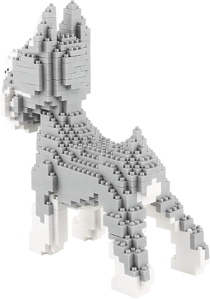 Larcele Dog Micro Building Blocks Pet Mini Building Toy Bricks880 Pieces KLJM-02 (Schnauzer)