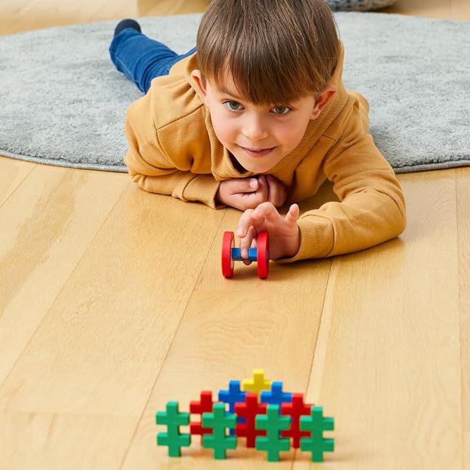 Plus Plus - Learn to Build Big Activity Set 130 Pieces - Construction Building Stem Toy Large Puzzle Blocks for Toddlers and Preschool
