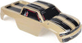 SummitLink Custom Body Compatible for 1/10 Scale RC Car or Truck (Truck not Included) (Sand Color Racing Stripes)