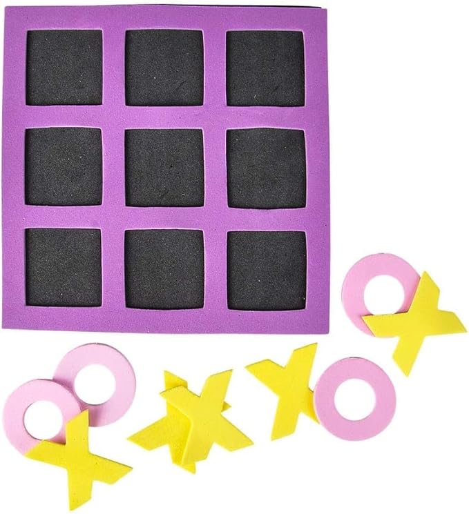 Tic Tac Toe (Bulk Pack of 120) 5x5 Foam Tic-Tac-Toe Mini Board Game Toys for Kids Birthday Party Favors Goody Bag Stuffers Classroom Prizes &amp Occupational Therapy