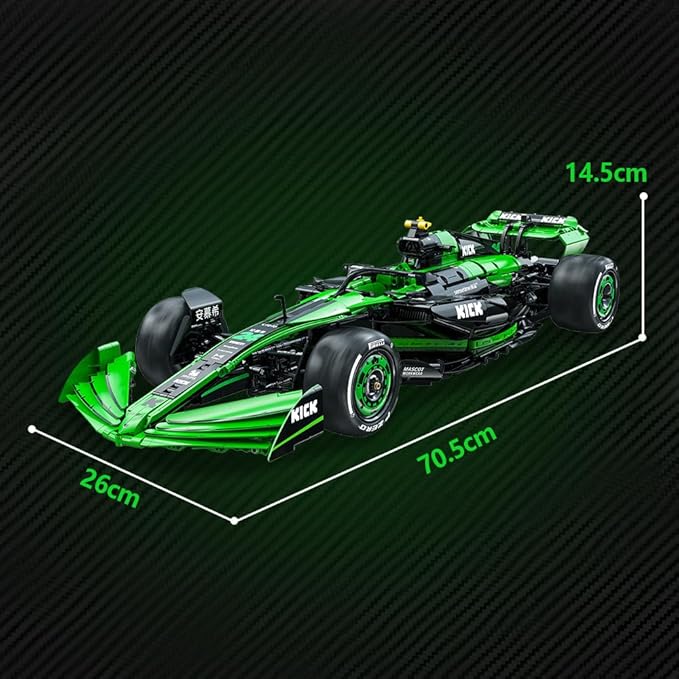 CaDA C64010W Kick Sauber F1 Team C44 Racing Building SetMOC 1:8 F1 Building Block CarFormula 1 Championship Super Car Model for Adults (2553pcs)