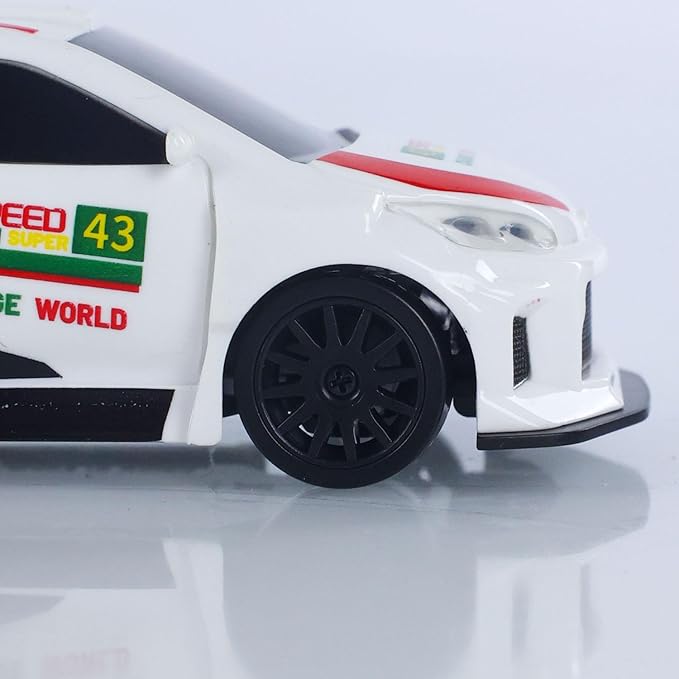2.4GHz 1:43 Full Scale RC Drift Car High Speed 15km/h Speed 4WD RTR Mini Car 3-Speed Modes Multifunctional Lights Gyroscope Hobby Grade Model for Christmas Birthday Gift