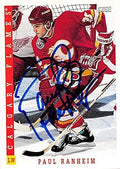Autograph Warehouse 224176 Paul Ranheim Autographed Hockey Card - Calgary Flames FT 1993 Score - No. 165