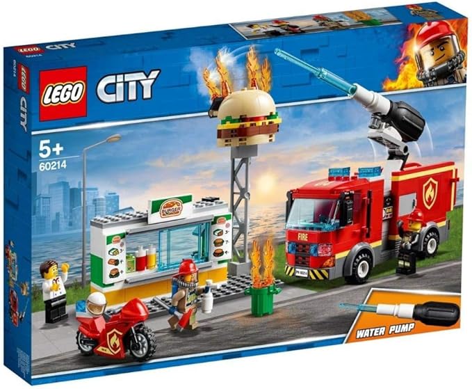 LEGO City Burger Bar Fire Rescue 60214 Building Kit (327 Pieces)