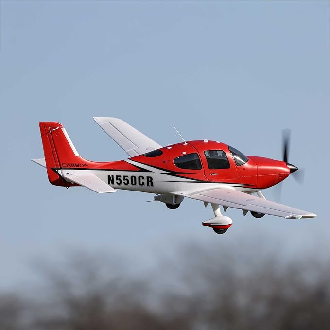 E-flite RC Airplane Cirrus SR22T 1.5m BNF Basic Transmitter Battery and Charger Not Included with Smart AS3X and Safe Select EFL15950