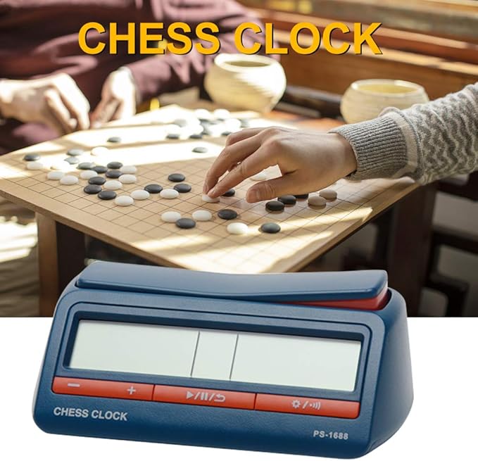 Chess Clock Advanced Digital Chess &amp Game Timer ABS Digital Display Professional International Chess Clock - Blue