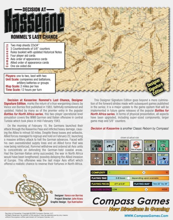 Decision at Kasserine: Rommel's Designer Signature Edition