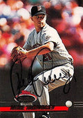 Sports Memorabilia Autograph Warehouse 247530 Mike Trombley Autographed Baseball Card - Minnesota Twins 1993 Topps Stadium Club - No. 336