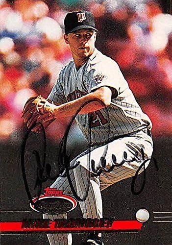 Sports Memorabilia Autograph Warehouse 247530 Mike Trombley Autographed Baseball Card - Minnesota Twins 1993 Topps Stadium Club - No. 336