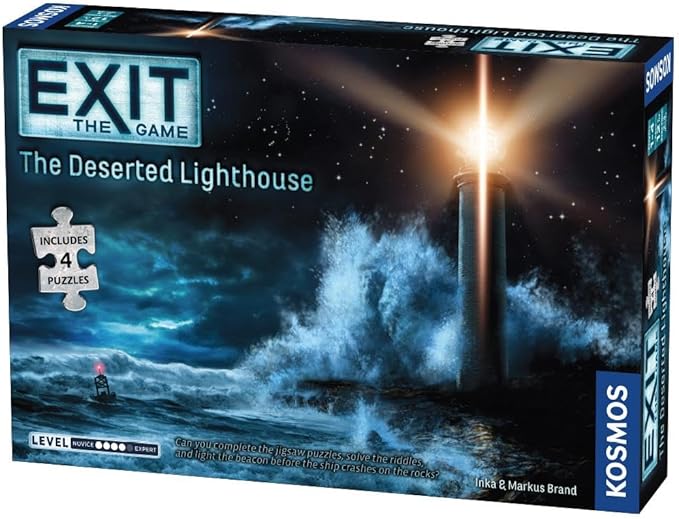 EXIT: The Deserted Lighthouse (With Jigsaw Puzzle) | Exit: The Game - A Kosmos Game | Family-Friendly Jigsaw Puzzle-Based at-Home Escape Room Experience for 1 to 4 Players Ages 12+