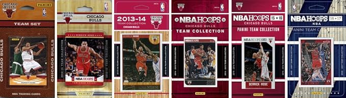 C&ampI Collectables NBA Chicago Bulls Men's 6 Different Licensed Trading Card Team Sets White