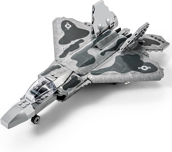 SEMKY Military Series F-22 Raptor Fighter Jet Air Force Building Block Set (626 Pieces) -Building and Military Toys Gifts for Kid and Adult
