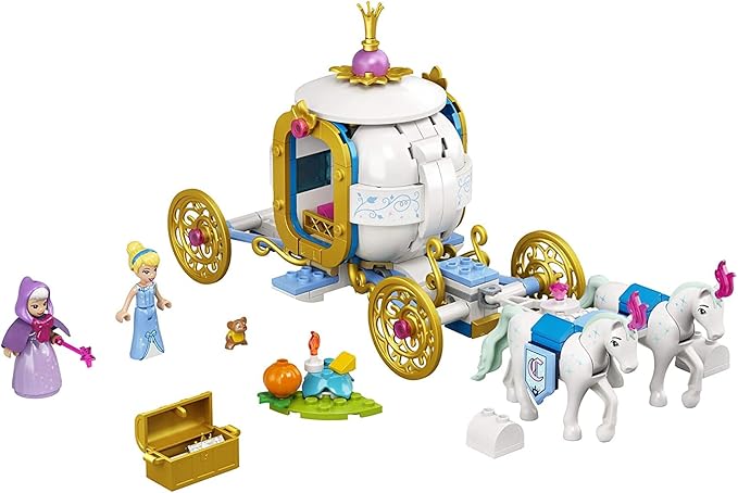 LEGO Disney Cinderella’s Royal Carriage 43192 Creative Building Kit That Makes a Great Gift New 2021 (237 Pieces)