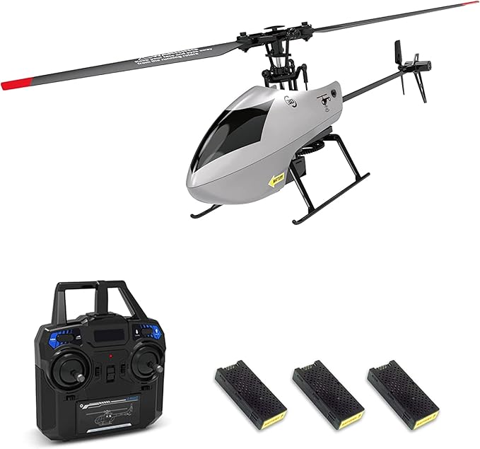 GoolRC C129 V2 RC Helicopter 4 Channel Remote Control Helicopter with 6-Axis Gyro 2.4GHz RC Aircraft with 3D Flips Altitude Hold One Key Take Off/Landing and 3 Batteries for Adults and Beginners