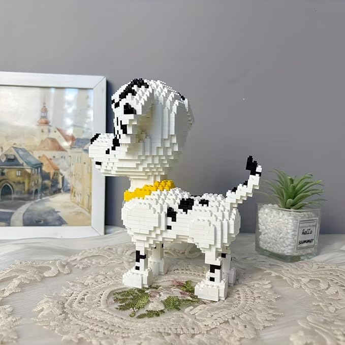 Dalmatian Pet Model Micro Mini Building Block Toy - Ideal Festival Gift Decorative Item - Adorable and Humorous Design for Home Decor