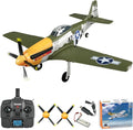 RC Plane 5 Channel P51D Mustang 510mm RC Airplane with 3D Aerobatic and 6-Axis Gyro 1406 Brushless 2.4GHz Radio RC Planes for Adult and Beginners with Spare Propeller (Regular Version- 1 Battery)