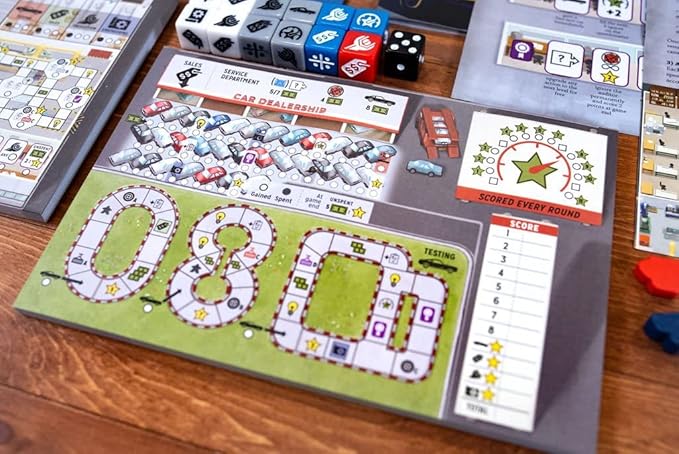 Motor City A Strategic Roll and Write Board Game About Building Autos in Detroit - 25th Century Games