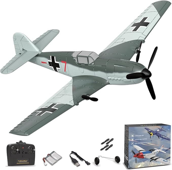 RC Plane 3 Channel BF - 109 Remote Control Airplane 2.4GHz &amp 6 Axis Gyro Stabilizer 2 Batteries Included Ideal for Adults Beginners