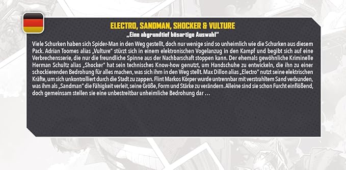 Marvel: Crisis Protocol Electro &amp Sandman &amp Shocker &amp Vulture CHARACTER PACK - Sinister Villains Unleashed! Tabletop Superhero Game Ages 14+ 2 Players 90 Min Playtime Made by Atomic Ma