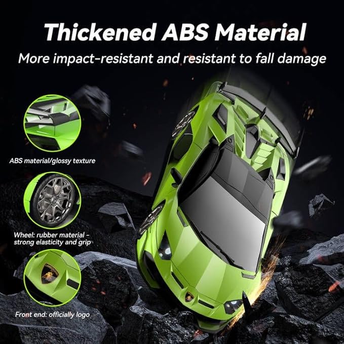 Remote Control Car for Lamborghini Officially Licensed 1:16 Scale Lambo Hobby Rc Cars with Headlight 2.4GHz Race Car Toys for Boy Girl 4-12 Years Old 12Km/h Birthday Gift