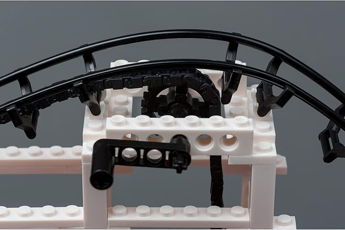 CDX Blocks: Flyer - 539 Pieces Building Brick Set Gravity Powered Roller Coaster Model Promotes STEM Learning