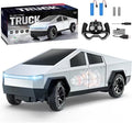 RC Car ToysAll Terrain 2.4GHz RC Truck for Boys Aged 3-8 8-12 Electric Vehicle Truck Toys for Kids Birthday Gifts for Kids Boys and Girls (Silver)