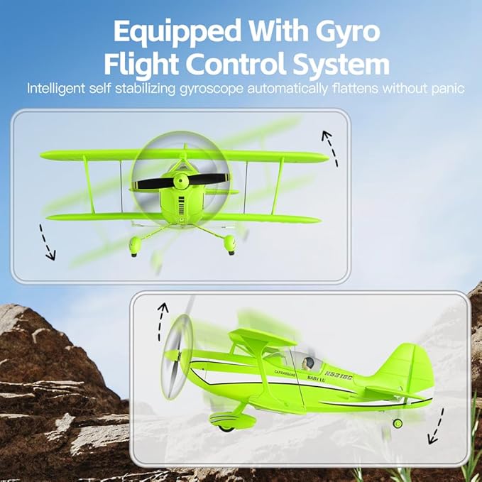 RC Plane 4CH A310 Biplane RC Airplane for Adults Beginners 3D/6G 1504 Brushless Motor Remote Control Plane EPP Foam 2.4G Fixed-Wing Model Plane with 2 Batteries