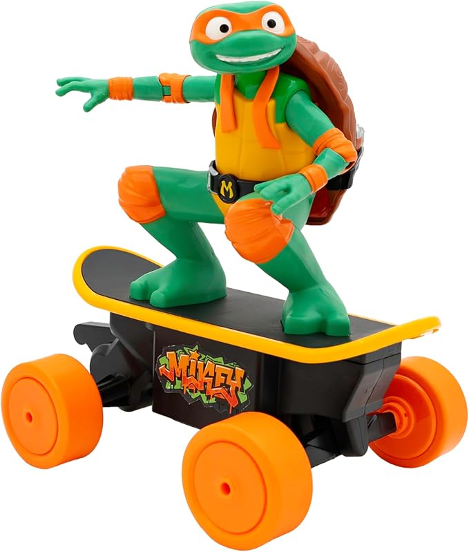 Teenage Mutant Ninja Turtles Mikey Cowabunga Skate RC Car Toy Imitates Real Skate Tricks Ages 5+