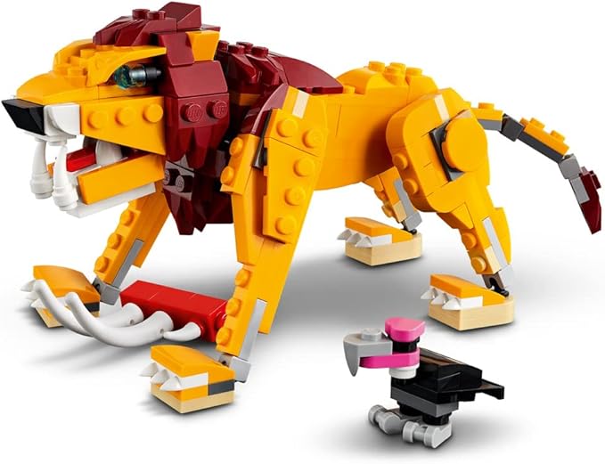 LEGO Creator 3in1 Wild Lion 31112 3in1 Toy Building Kit Featuring Animal Toys for Kids New 2021 (224 Pieces)