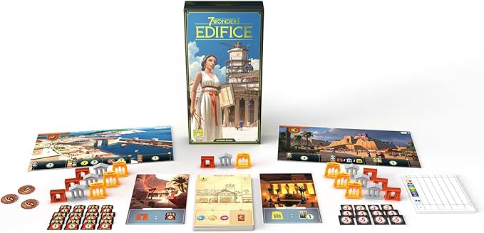 Asmodee 7 Wonders Edifices Board Game EXPANSION - New Challenges and Majestic Wonders Await Civilization Strategy Game for Kids and Adults Ages 10+ 3-7 Players 30 Min Playtime