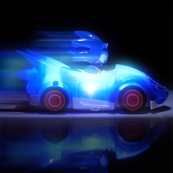 NKOK Ready to Run Sonic Glow Racer RC Car – 1/28 Scale Remote Control Vehicle with Light-Up Body (Sonic Glow Racer)