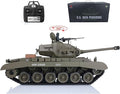 US in Stock 2.4GHz Heng Long 1/16 Scale M26 Pershing RTR RC Tank - 340° Rotating Turret Somke Unit Infrared Combat Lifting Barrel Light &amp Sound BB Shooting Airsoft Tank