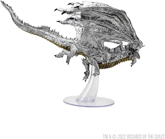 WizKids D&ampD Icons of the Realms: Adult Silver Dragon