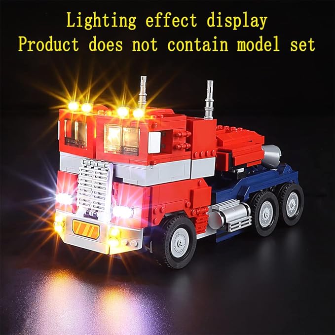 LED Light Kit Compatible with Lego Optimus Prime - Lighting Set for Creator 10302 Building Model (Model Set Not Included)